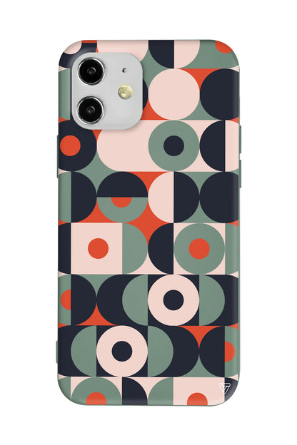 Abstract Desen Lansman Model İçi Kadife Silikon Telefon Kılıfı