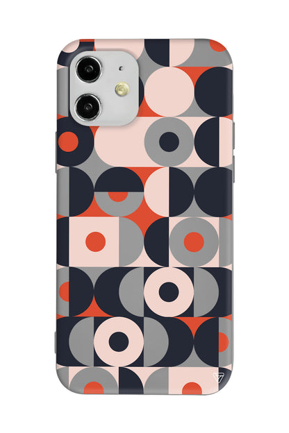 Abstract Desen Lansman Model İçi Kadife Silikon Telefon Kılıfı