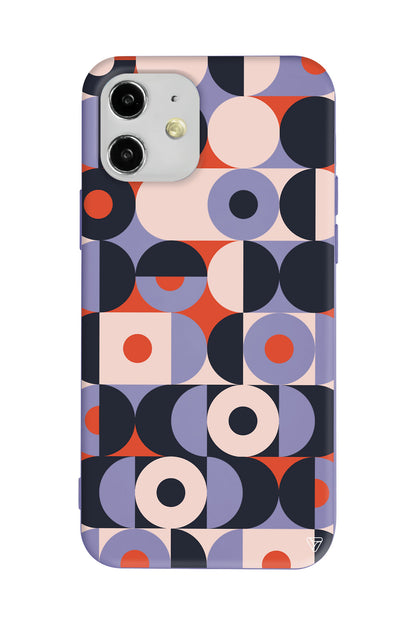 Abstract Desen Lansman Model İçi Kadife Silikon Telefon Kılıfı