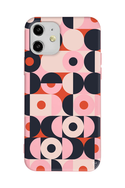 Abstract Desen Lansman Model İçi Kadife Silikon Telefon Kılıfı