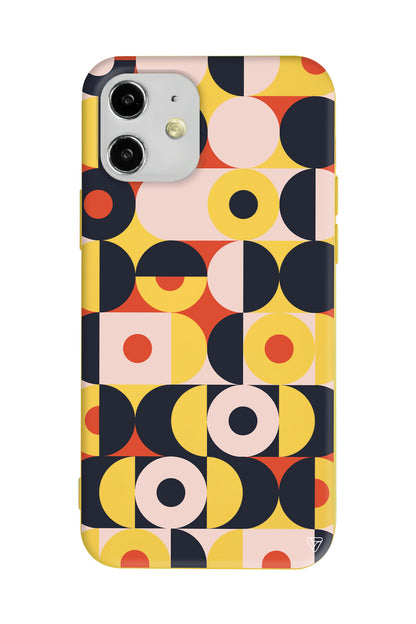 Abstract Desen Lansman Model İçi Kadife Silikon Telefon Kılıfı