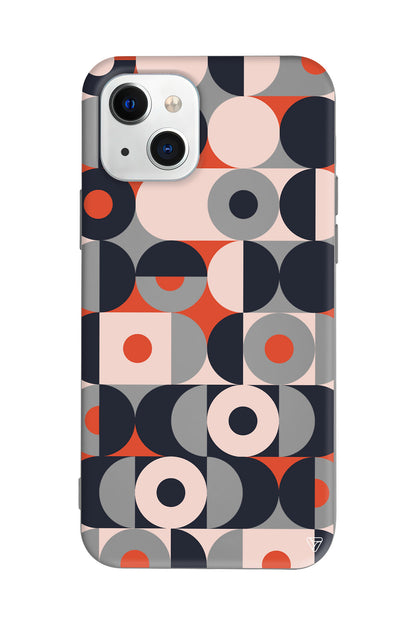 Abstract Desen Lansman Model İçi Kadife Silikon Telefon Kılıfı