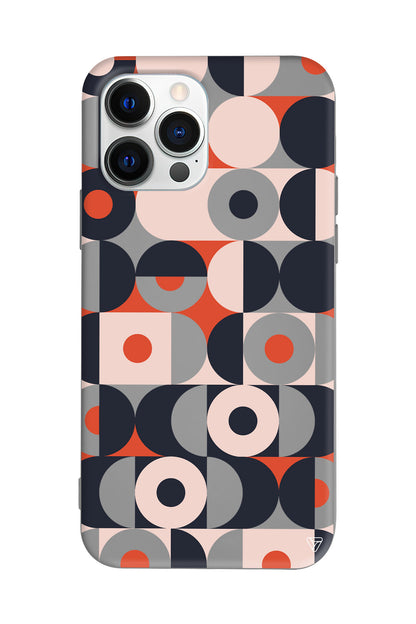 Abstract Desen Lansman Model İçi Kadife Silikon Telefon Kılıfı