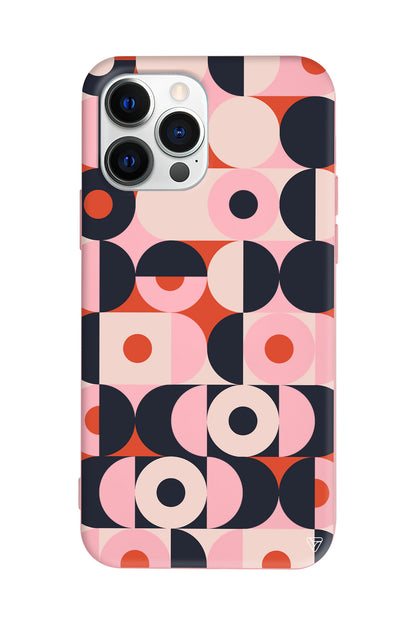 Abstract Desen Lansman Model İçi Kadife Silikon Telefon Kılıfı