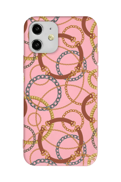 Taki Deseni Lansman Model İçi Kadife Silikon Telefon Kılıfı