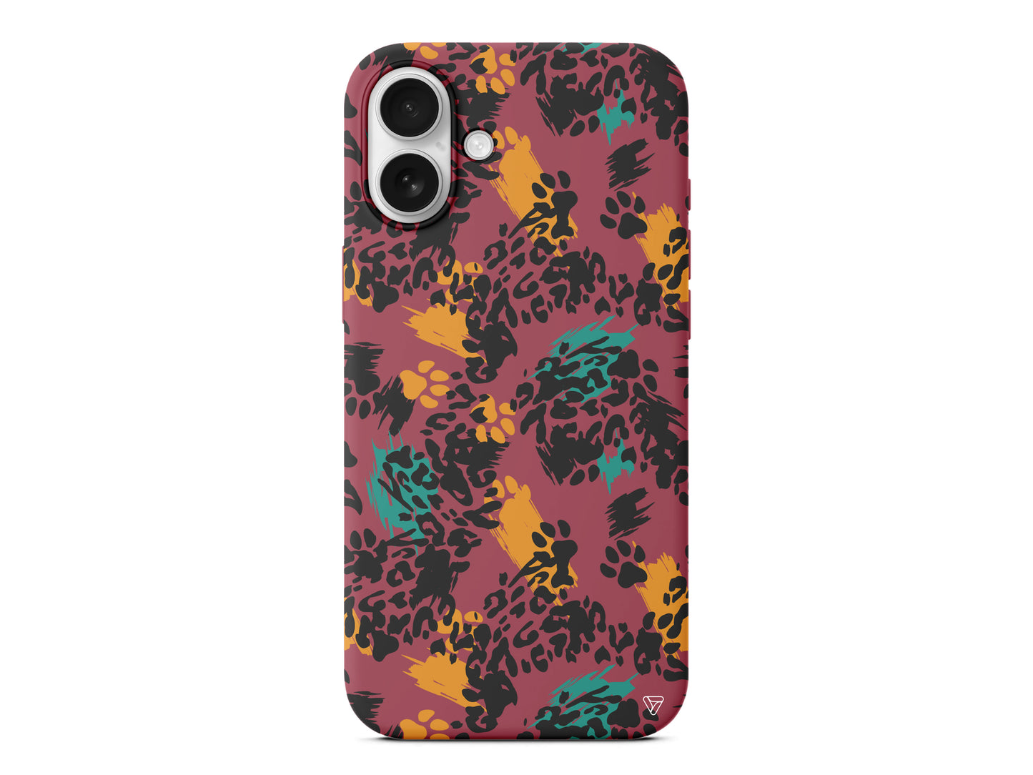 Abstract Leopar Lansman Model İçi Kadife Silikon Telefon Kılıfı