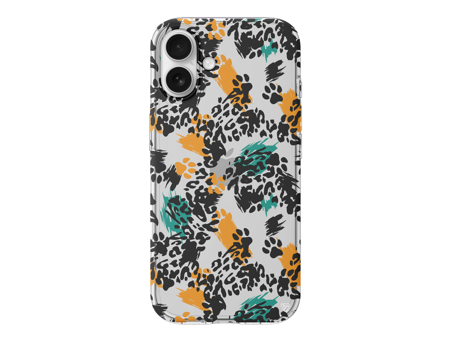 Abstract Leopar Lansman Model İçi Kadife Silikon Telefon Kılıfı