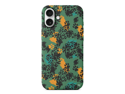 Abstract Leopar Lansman Model İçi Kadife Silikon Telefon Kılıfı