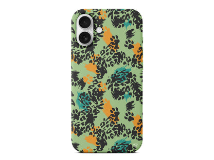 Abstract Leopar Lansman Model İçi Kadife Silikon Telefon Kılıfı – Plus Serisine Özel