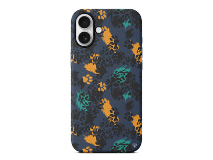 Abstract Leopar Lansman Model İçi Kadife Silikon Telefon Kılıfı – Plus Serisine Özel