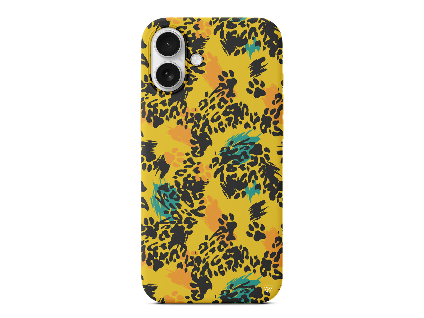 Abstract Leopar Lansman Model İçi Kadife Silikon Telefon Kılıfı