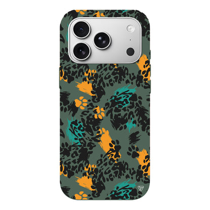 Abstract Leopar Lansman Model İçi Kadife Silikon Telefon Kılıfı