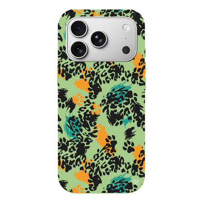Abstract Leopar Lansman Model İçi Kadife Silikon Telefon Kılıfı