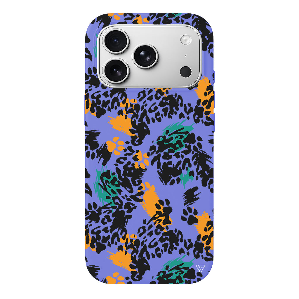 Abstract Leopar Lansman Model İçi Kadife Silikon Telefon Kılıfı