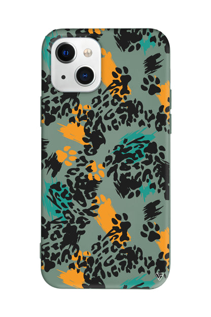 Abstract Leopar Lansman Model İçi Kadife Silikon Telefon Kılıfı – Plus Serisine Özel