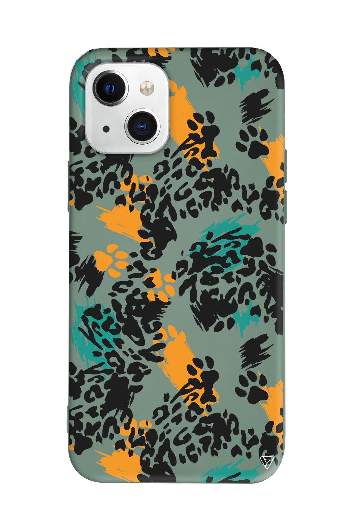 Abstract Leopar Lansman Model İçi Kadife Silikon Telefon Kılıfı