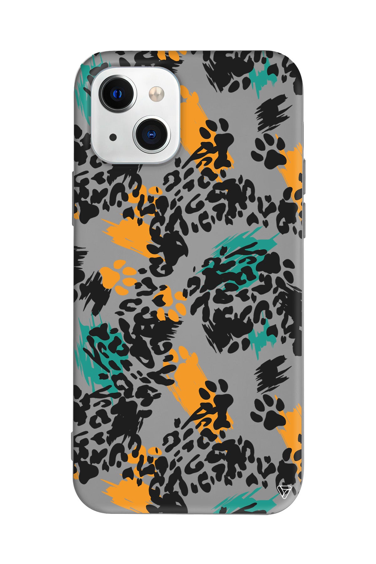 Abstract Leopar Lansman Model İçi Kadife Silikon Telefon Kılıfı