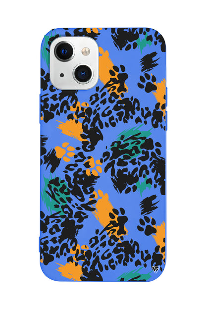 Abstract Leopar Lansman Model İçi Kadife Silikon Telefon Kılıfı – Plus Serisine Özel