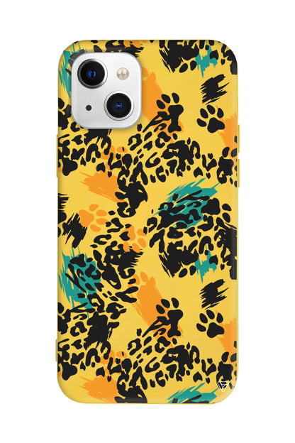 Abstract Leopar Lansman Model İçi Kadife Silikon Telefon Kılıfı – Plus Serisine Özel