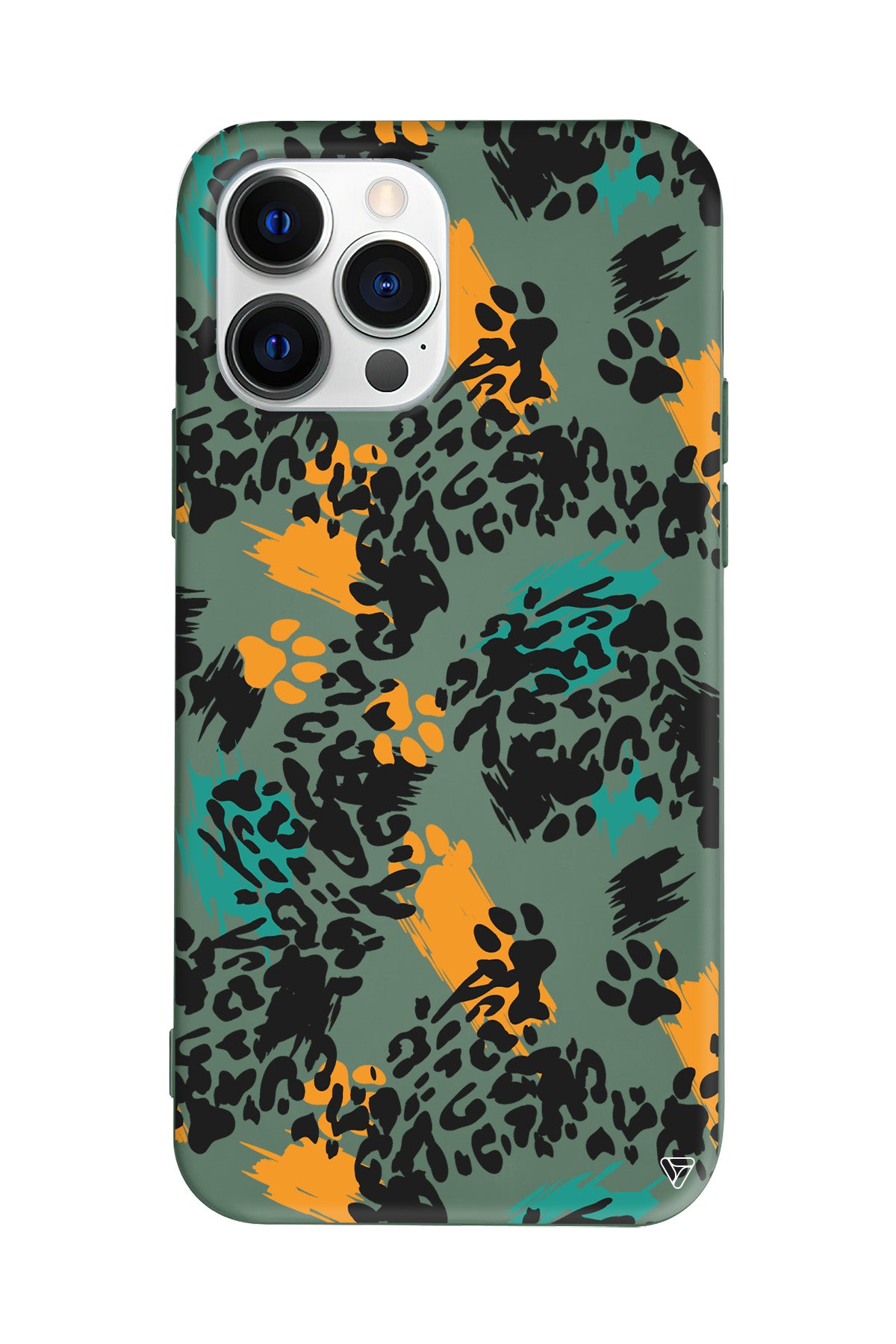 Abstract Leopar Lansman Model İçi Kadife Silikon Telefon Kılıfı