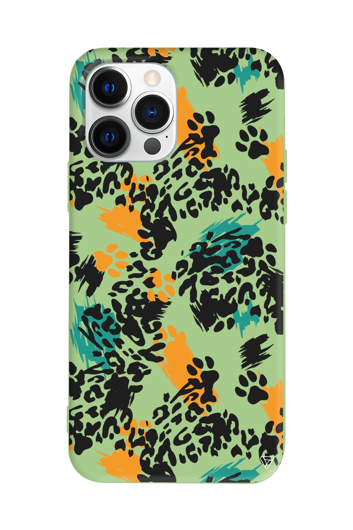 Abstract Leopar Lansman Model İçi Kadife Silikon Telefon Kılıfı