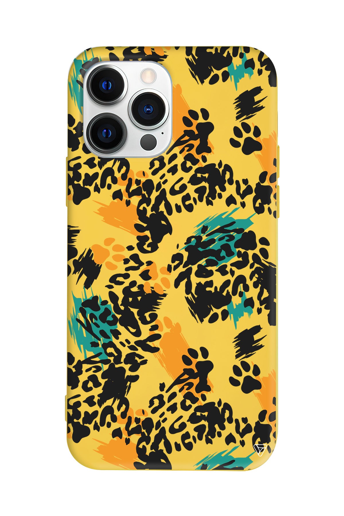 Abstract Leopar Lansman Model İçi Kadife Silikon Telefon Kılıfı