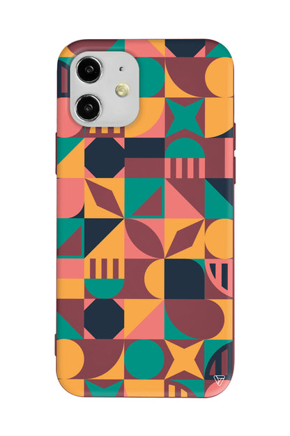 Abstract Desen 2 Lansman Model İçi Kadife Silikon Telefon Kılıfı