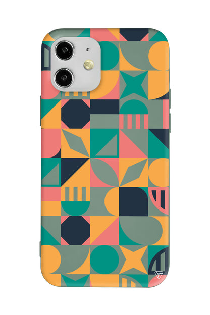 Abstract Desen 2 Lansman Model İçi Kadife Silikon Telefon Kılıfı