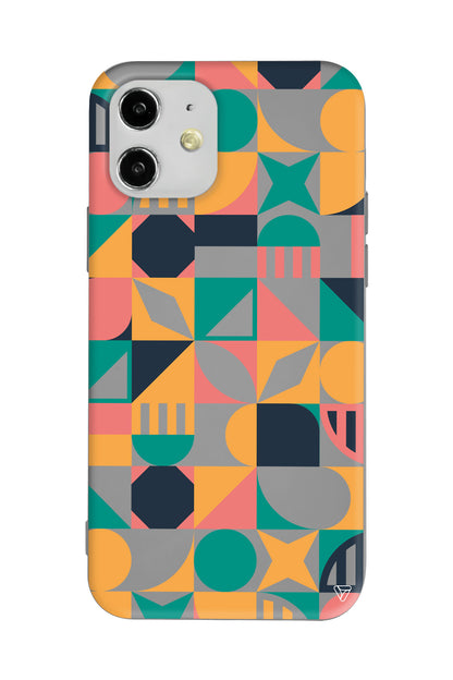 Abstract Desen 2 Lansman Model İçi Kadife Silikon Telefon Kılıfı