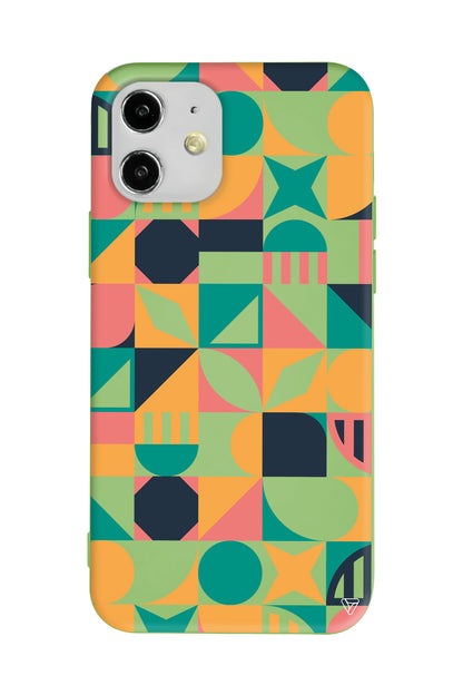 Abstract Desen 2 Lansman Model İçi Kadife Silikon Telefon Kılıfı