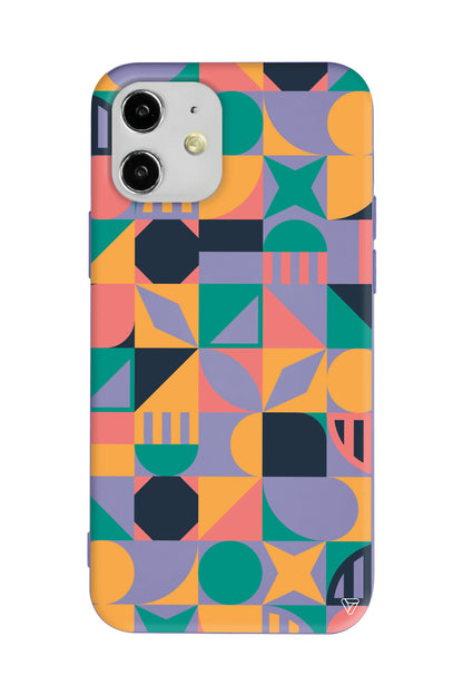 Abstract Desen 2 Lansman Model İçi Kadife Silikon Telefon Kılıfı