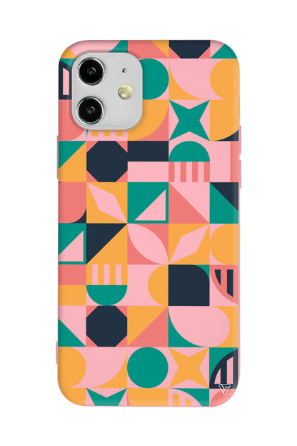 Abstract Desen 2 Lansman Model İçi Kadife Silikon Telefon Kılıfı