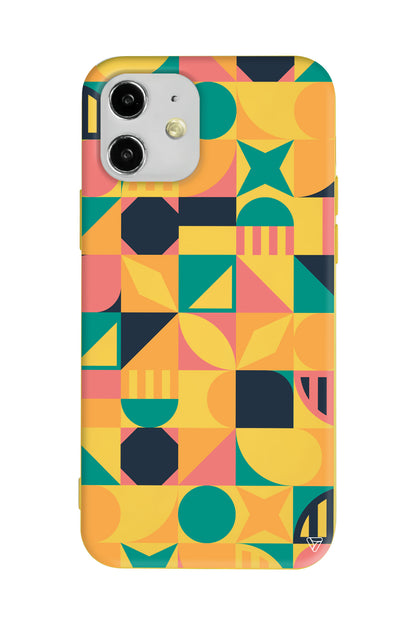 Abstract Desen 2 Lansman Model İçi Kadife Silikon Telefon Kılıfı