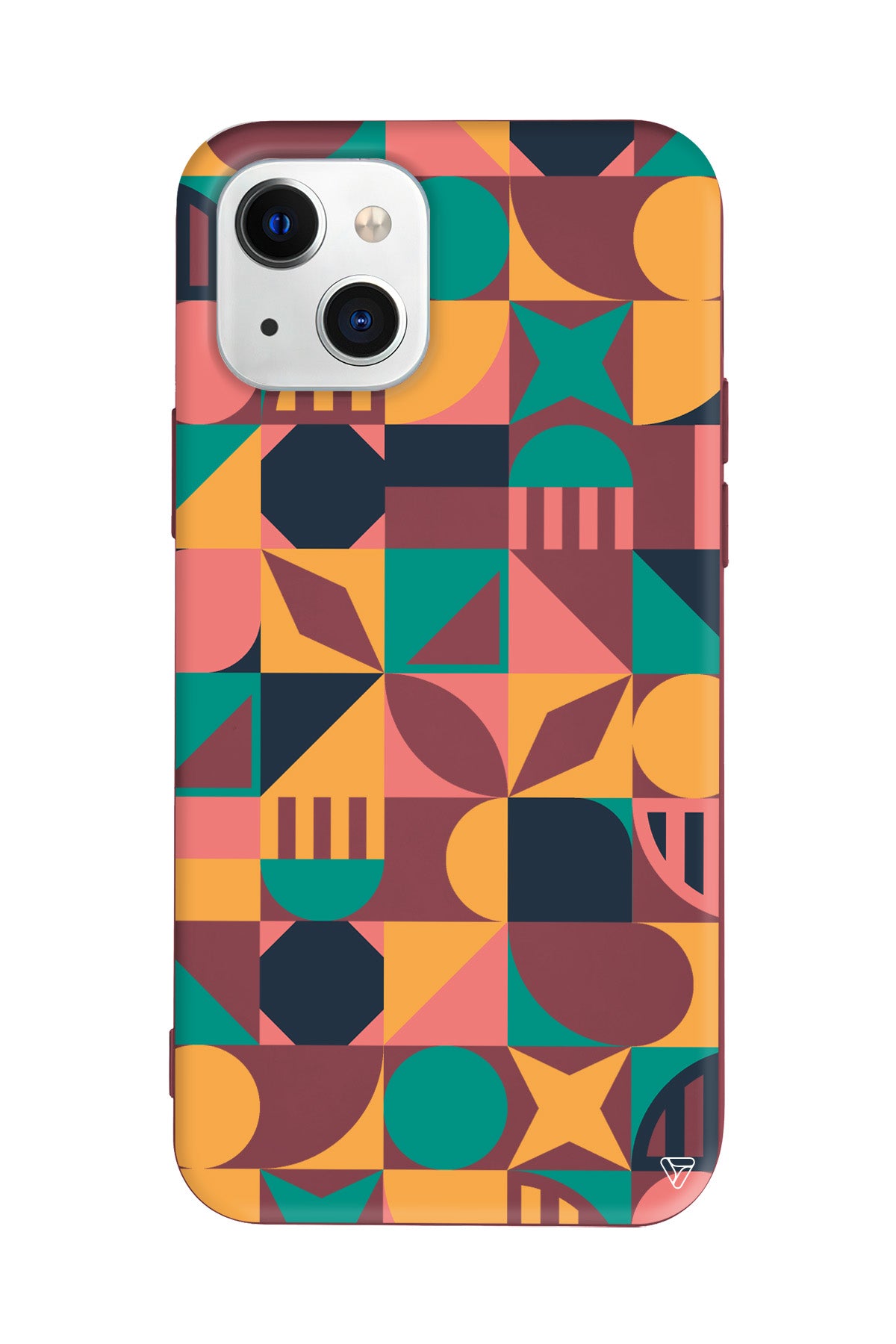 Abstract Desen 2 Lansman Model İçi Kadife Silikon Telefon Kılıfı