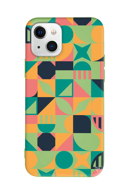 Abstract Desen 2 Lansman Model İçi Kadife Silikon Telefon Kılıfı