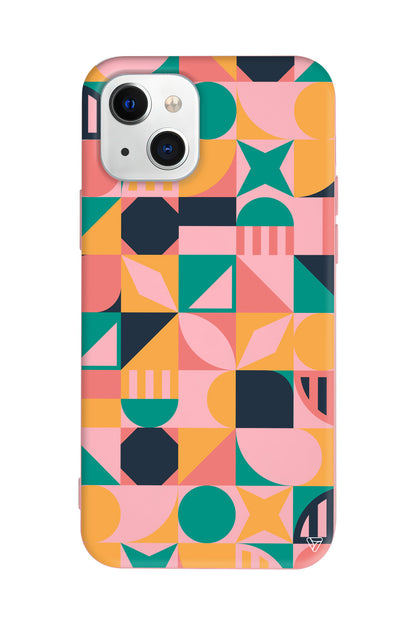 Abstract Desen 2 Lansman Model İçi Kadife Silikon Telefon Kılıfı