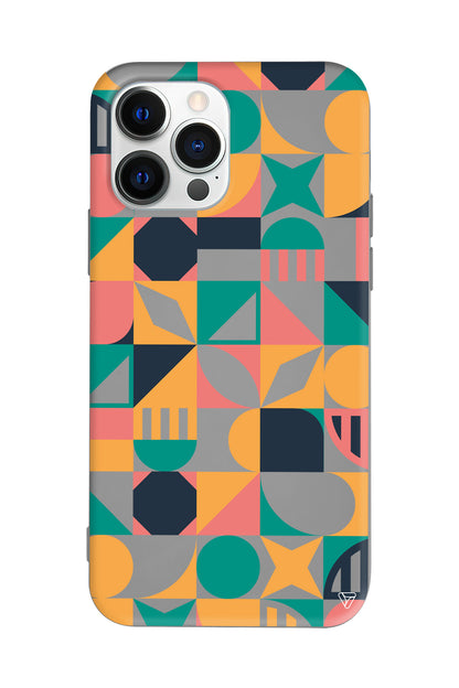 Abstract Desen 2 Lansman Model İçi Kadife Silikon Telefon Kılıfı