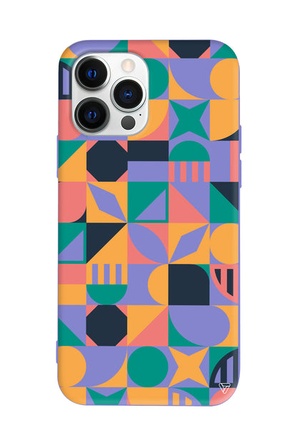 Abstract Desen 2 Lansman Model İçi Kadife Silikon Telefon Kılıfı