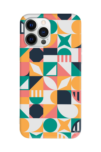 Abstract Desen 2 Lansman Model İçi Kadife Silikon Telefon Kılıfı