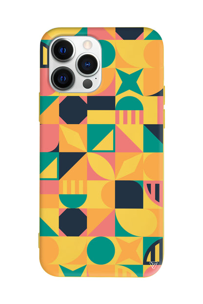 Abstract Desen 2 Lansman Model İçi Kadife Silikon Telefon Kılıfı