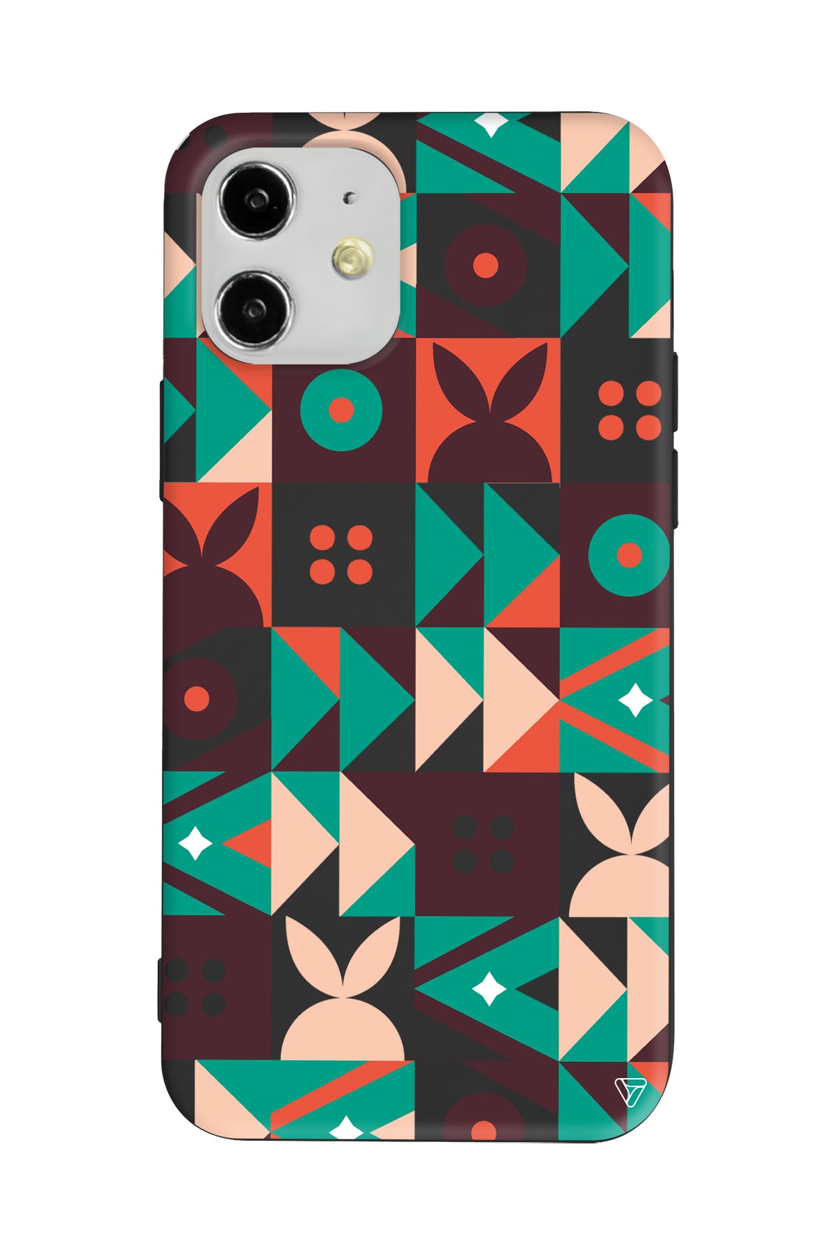 Abstract Desen 3 Lansman Model İçi Kadife Silikon Telefon Kılıfı