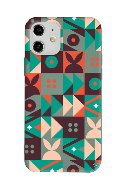 Abstract Desen 3 Lansman Model İçi Kadife Silikon Telefon Kılıfı