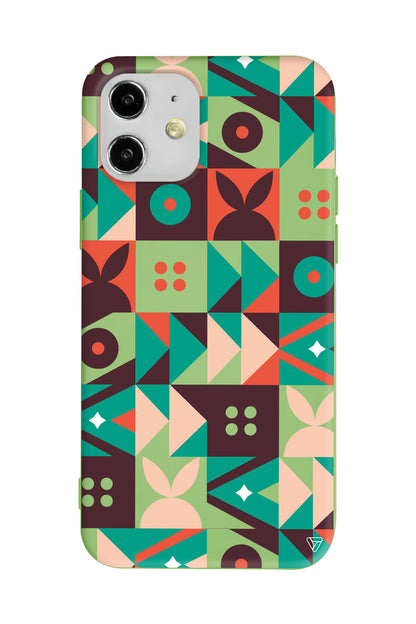 Abstract Desen 3 Lansman Model İçi Kadife Silikon Telefon Kılıfı