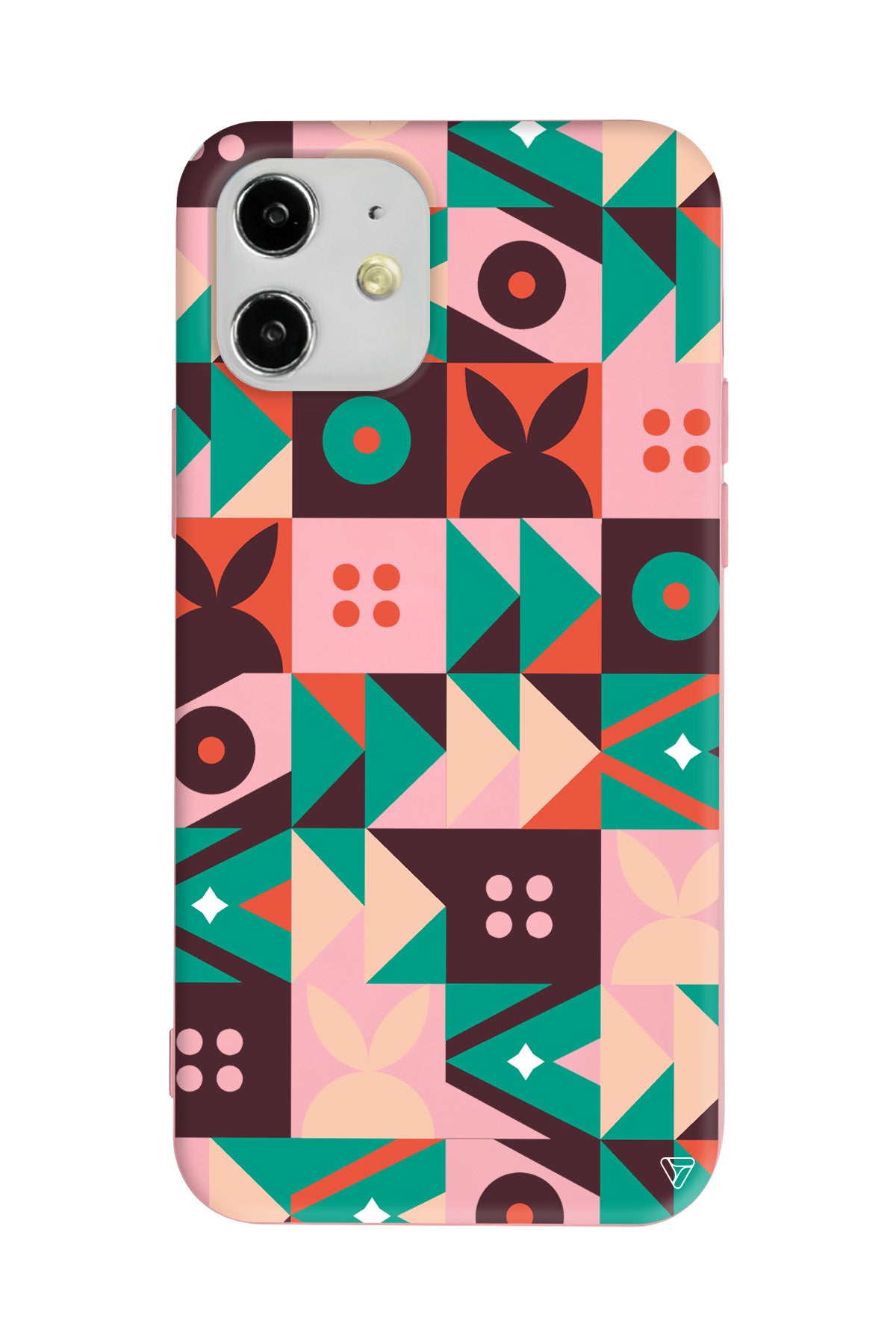 Abstract Desen 3 Lansman Model İçi Kadife Silikon Telefon Kılıfı