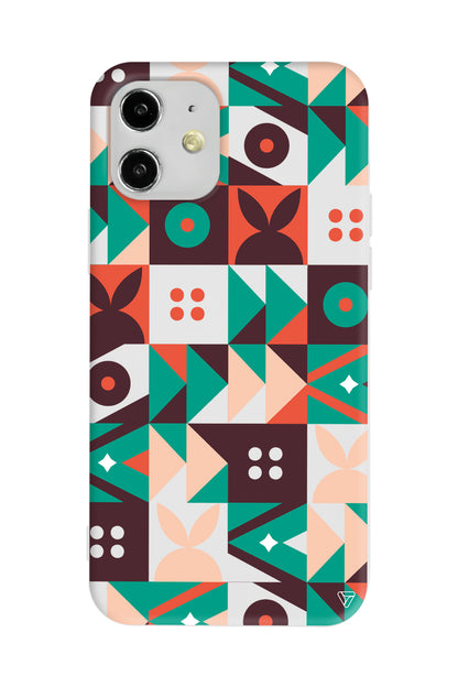 Abstract Desen 3 Lansman Model İçi Kadife Silikon Telefon Kılıfı