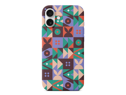 Abstract Desen 3 Lansman Model İçi Kadife Silikon Telefon Kılıfı