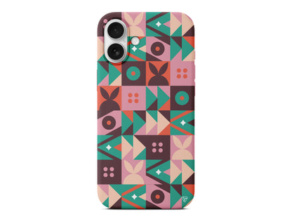 Abstract Desen 3 Lansman Model İçi Kadife Silikon Telefon Kılıfı