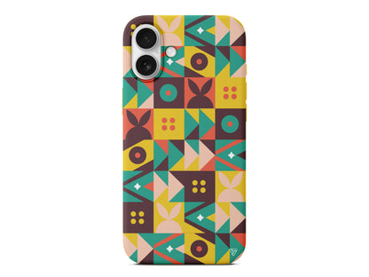 Abstract Desen 3 Lansman Model İçi Kadife Silikon Telefon Kılıfı