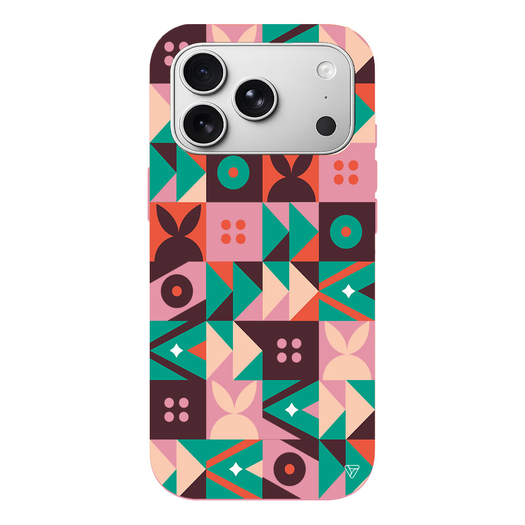 Abstract Desen 3 Lansman Model İçi Kadife Silikon Telefon Kılıfı