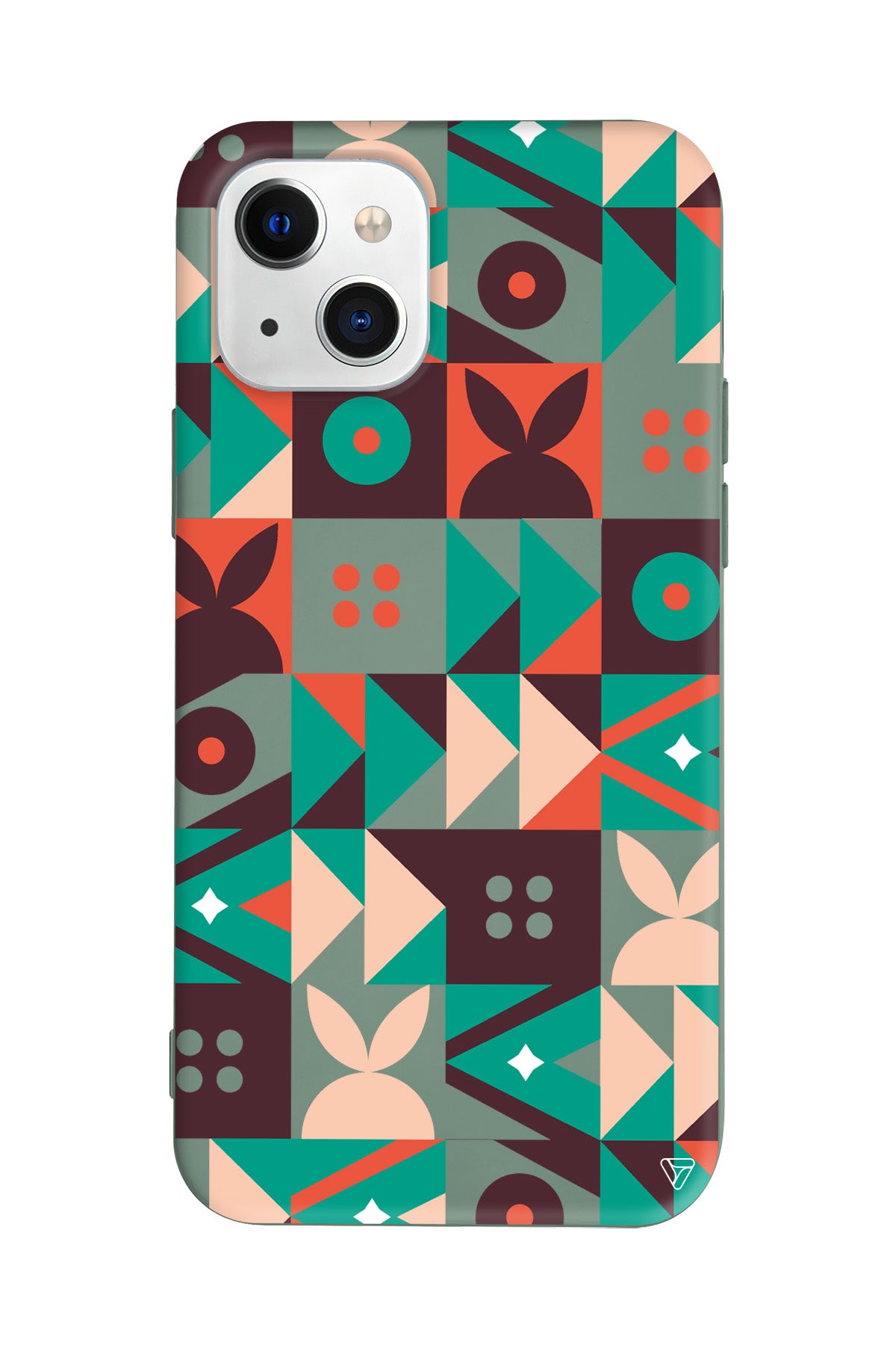 Abstract Desen 3 Lansman Model İçi Kadife Silikon Telefon Kılıfı